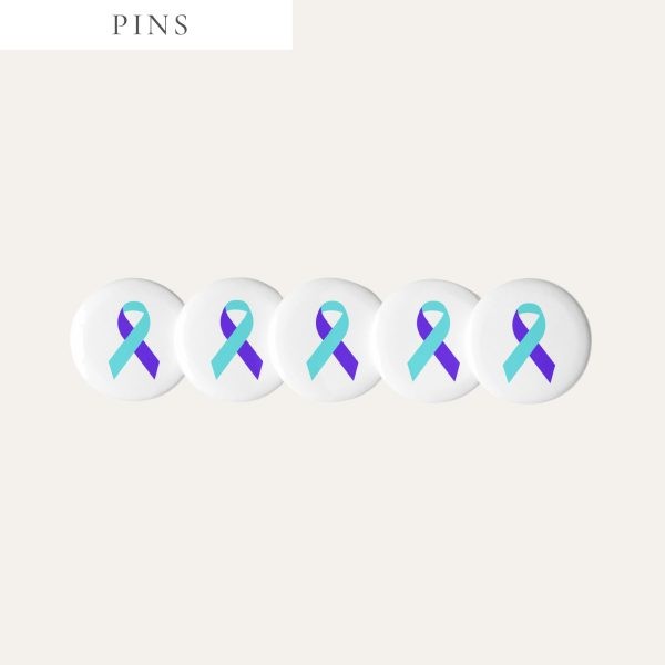 Light Blue & Blue Awareness Ribbon Pins