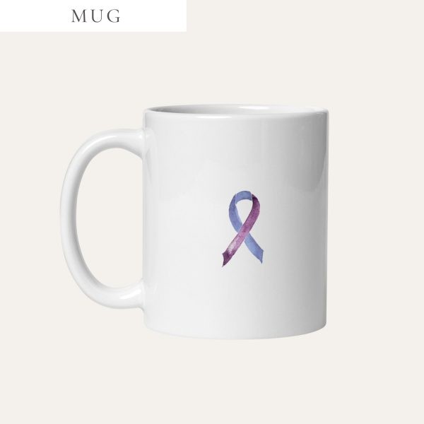 Pastel Blue & Purple Awareness Ribbon Mug