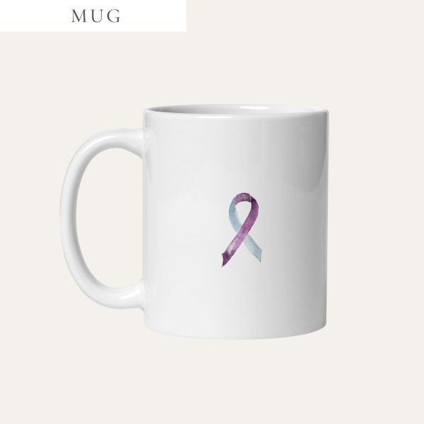 Pastel Purple & Light Blue Awareness Ribbon Mug