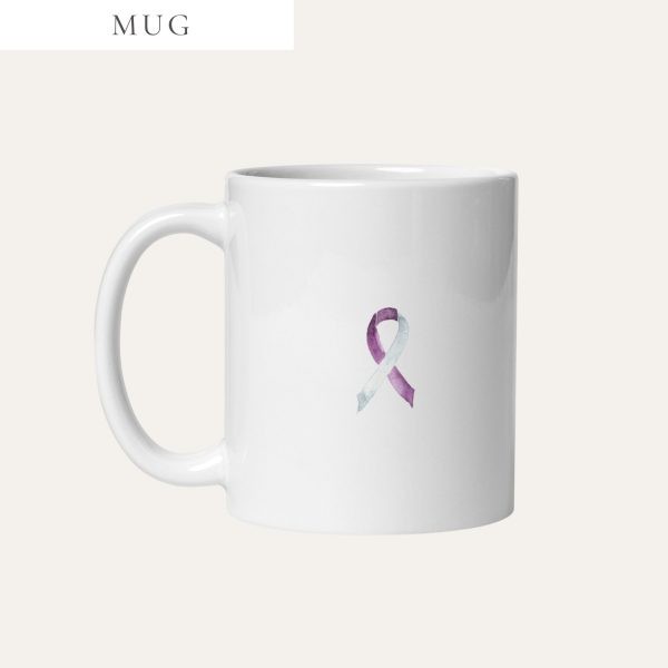 Pastel Purple & White Awareness Ribbon Mug