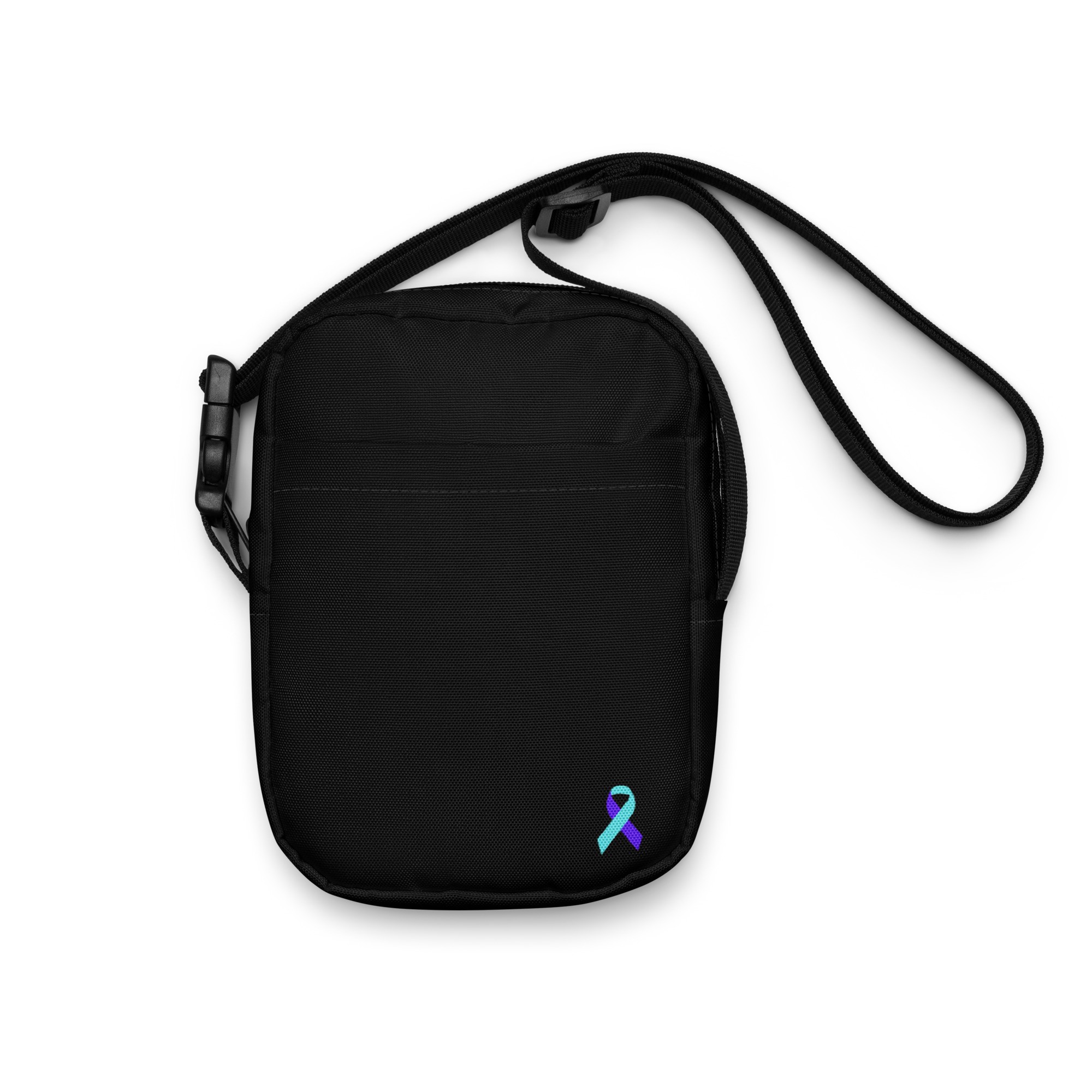 Light Blue & Blue Awareness Ribbon Utility Crossbody Bag - Image 2