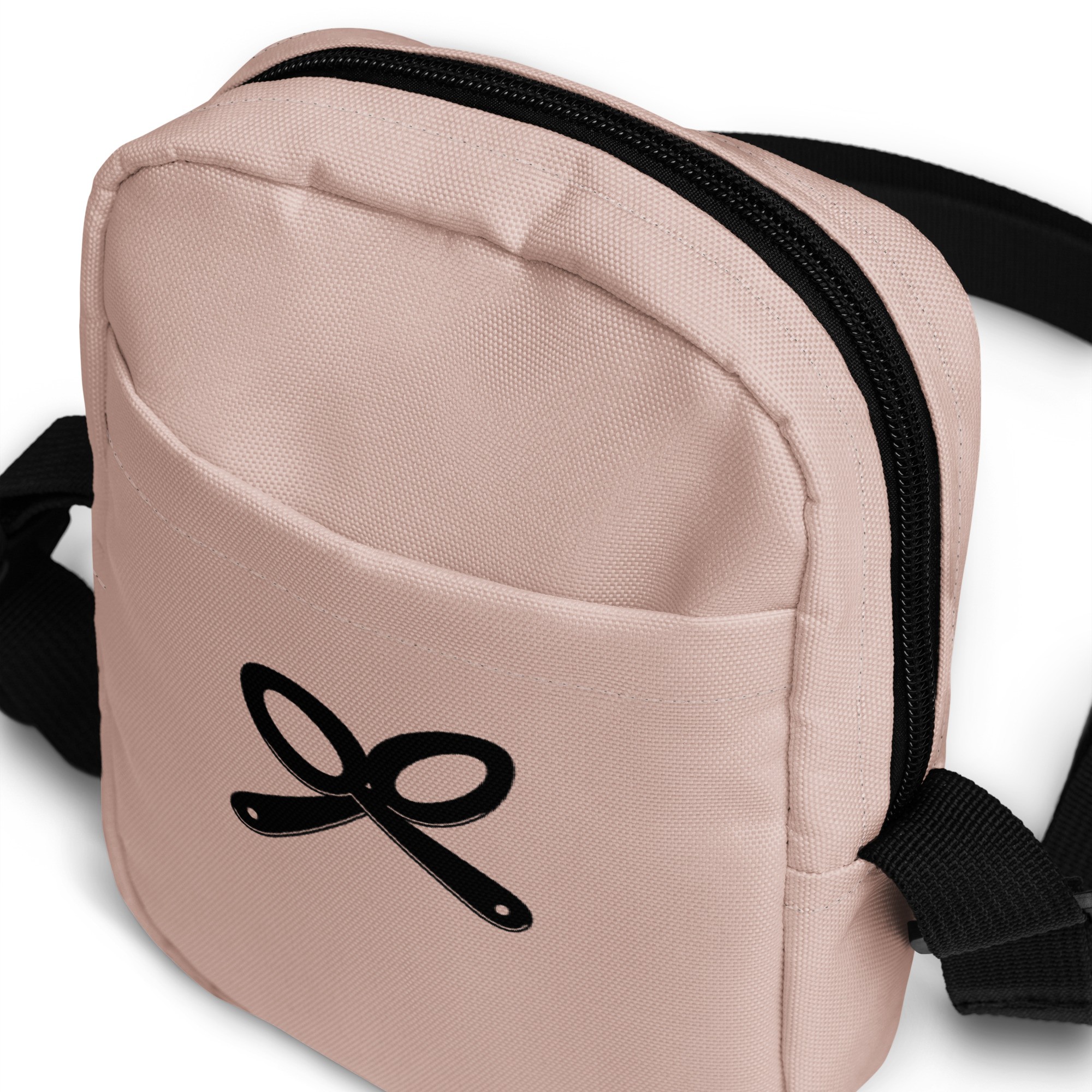 Collective Classic Logo In Black On Pink Utility Crossbody Bag - Image 4