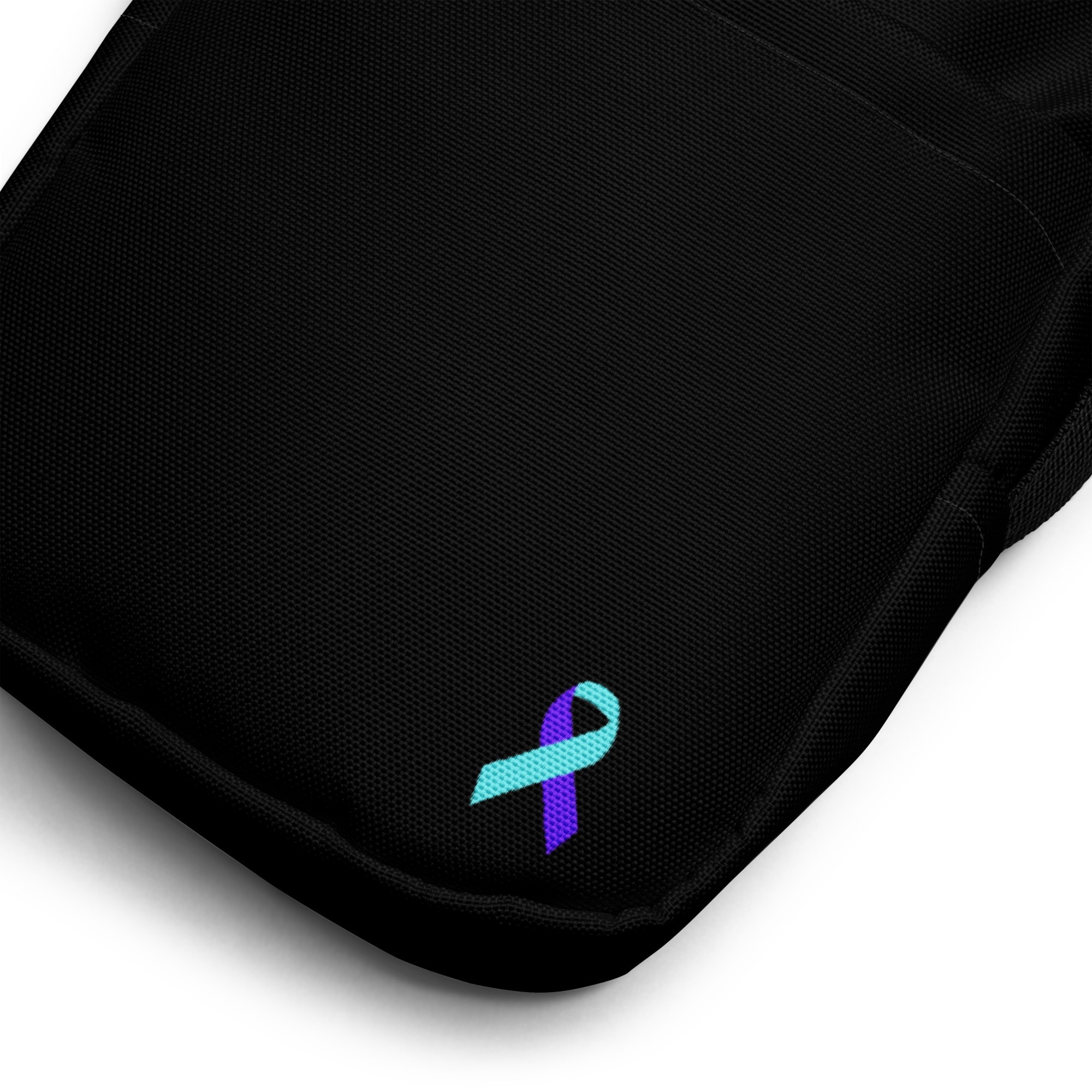 Light Blue & Blue Awareness Ribbon Utility Crossbody Bag - Image 6