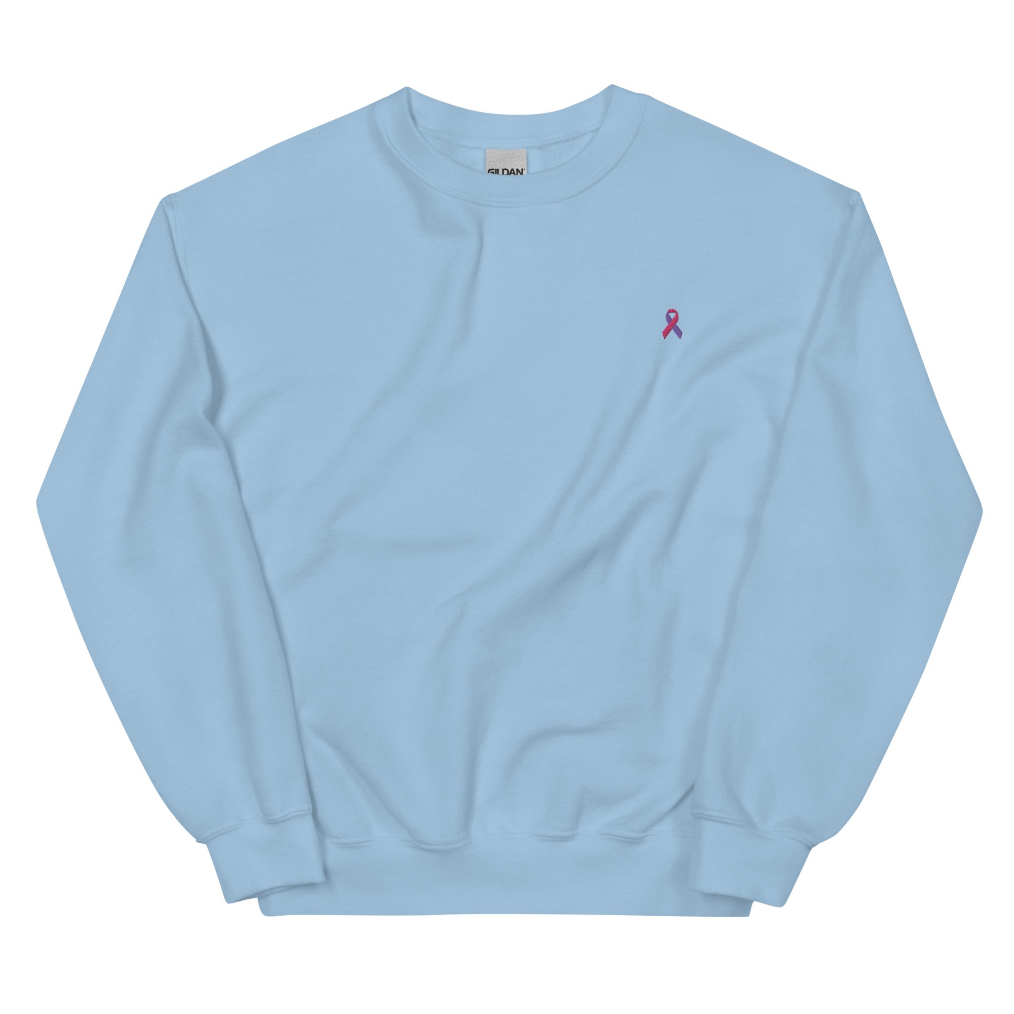 Purple & Pink Awareness Ribbon Embroidered Crewneck - Image 5