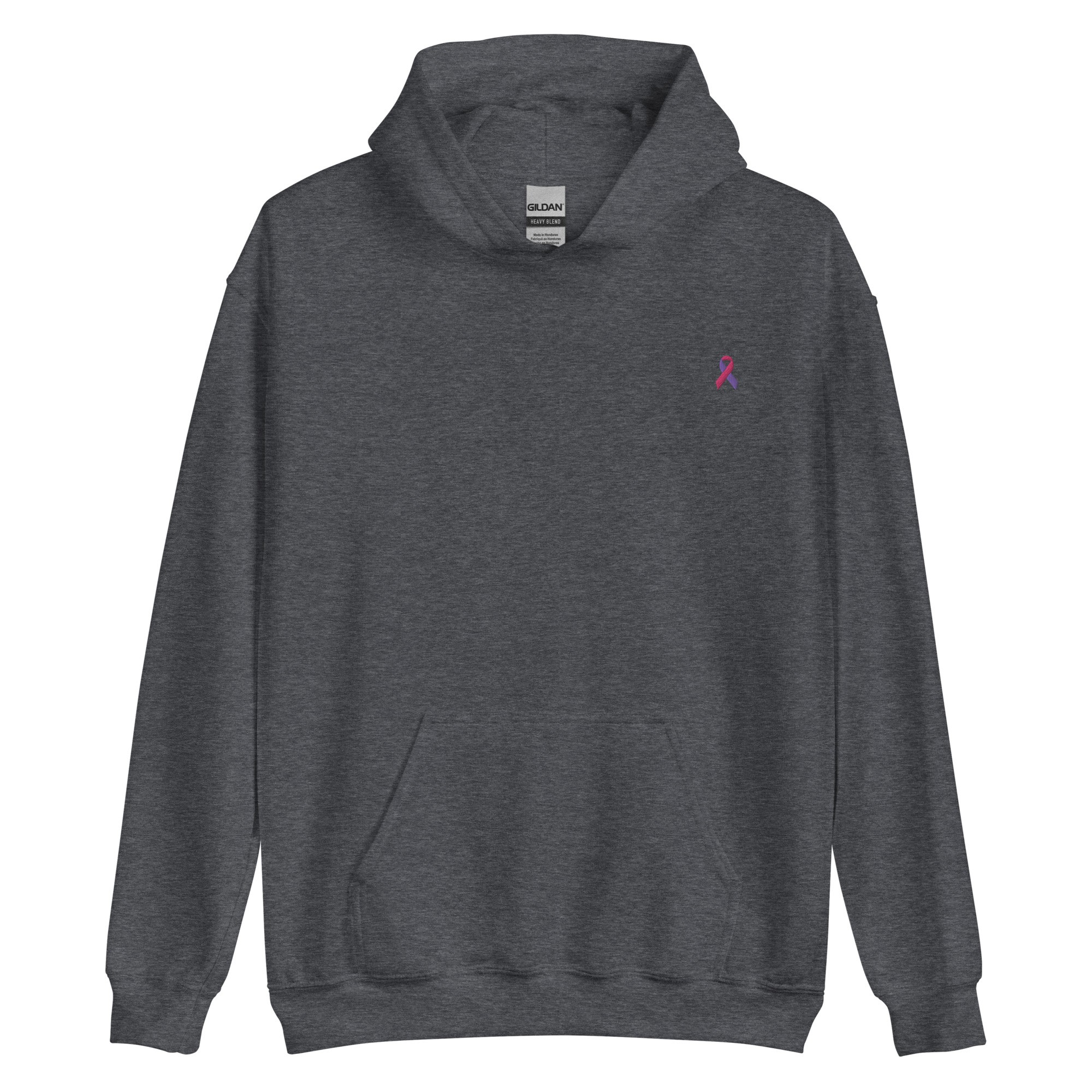 Purple & Pink Awareness Ribbon Embroidered Hoodie - Image 4