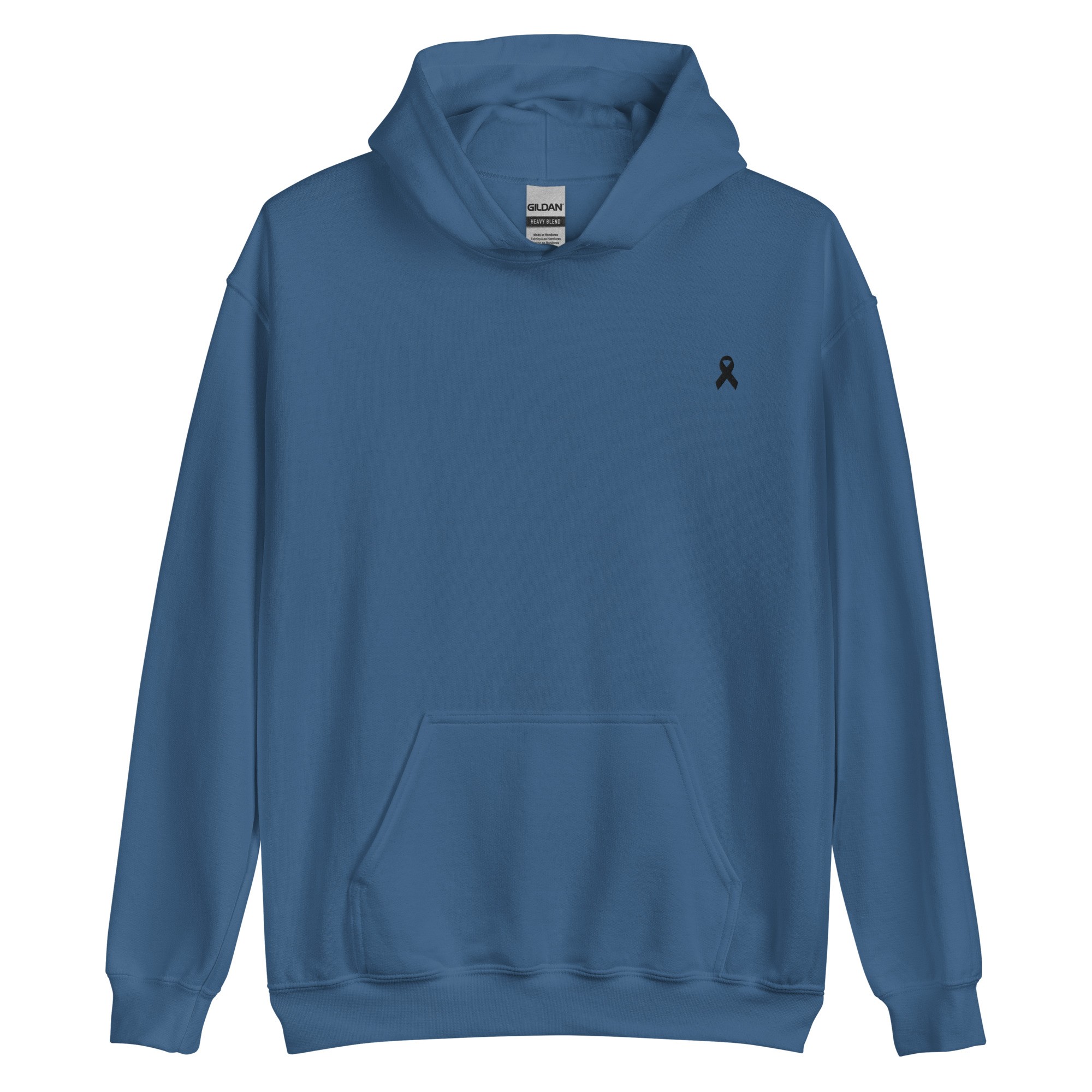 Black Awareness Ribbon Embroidered Hoodie - Image 3