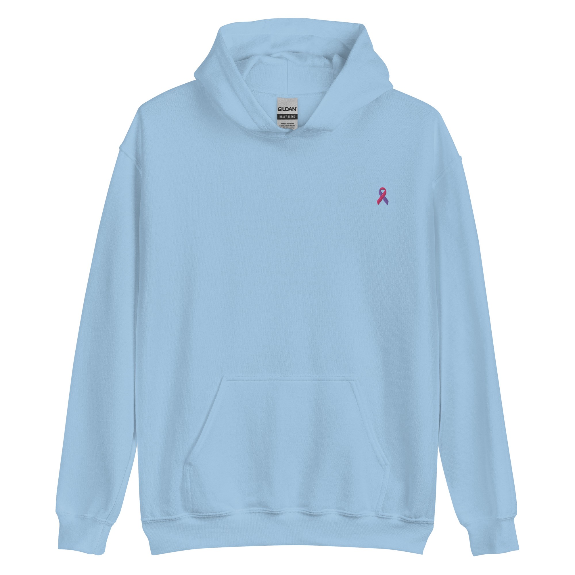 Purple & Pink Awareness Ribbon Embroidered Hoodie - Image 6