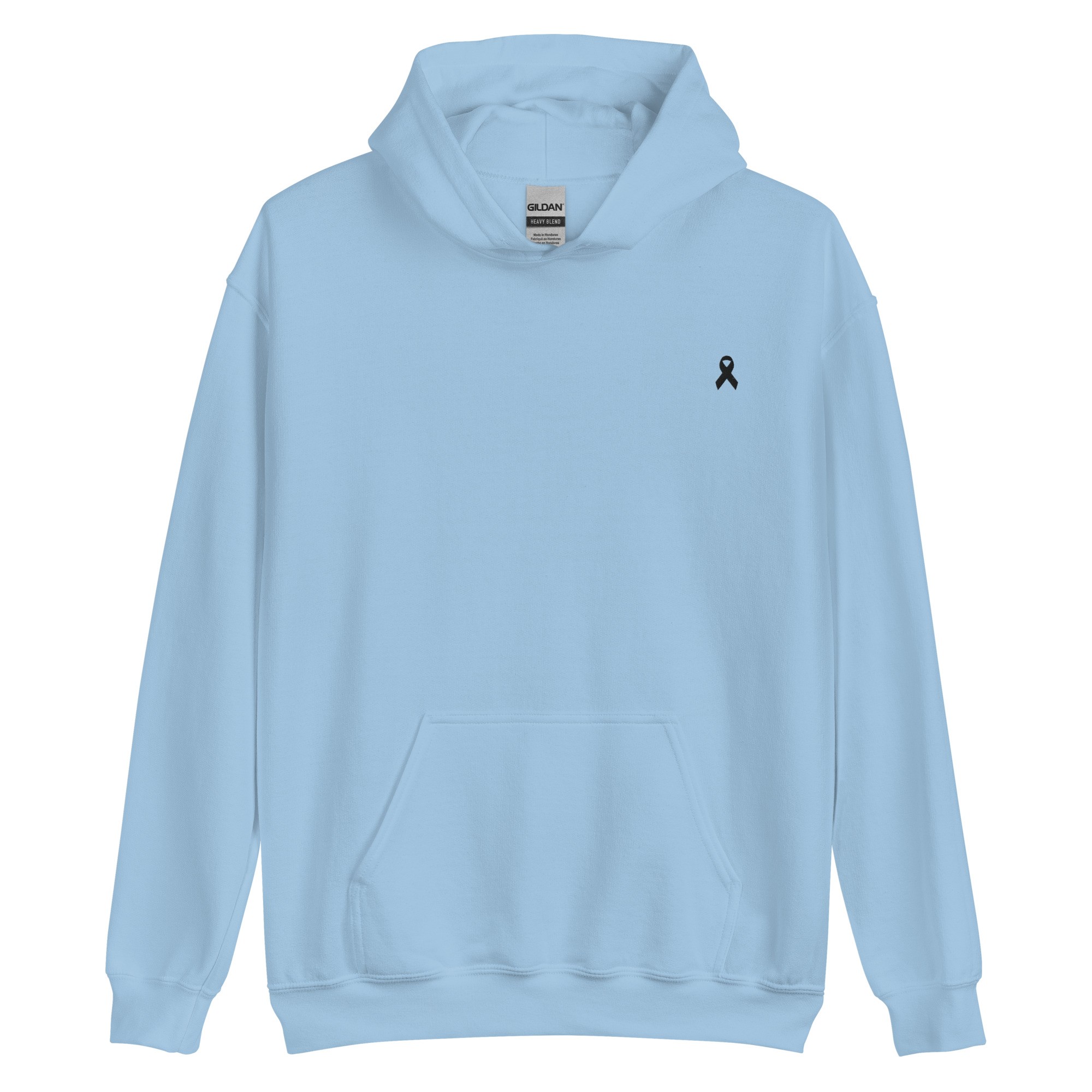 Black Awareness Ribbon Embroidered Hoodie - Image 5