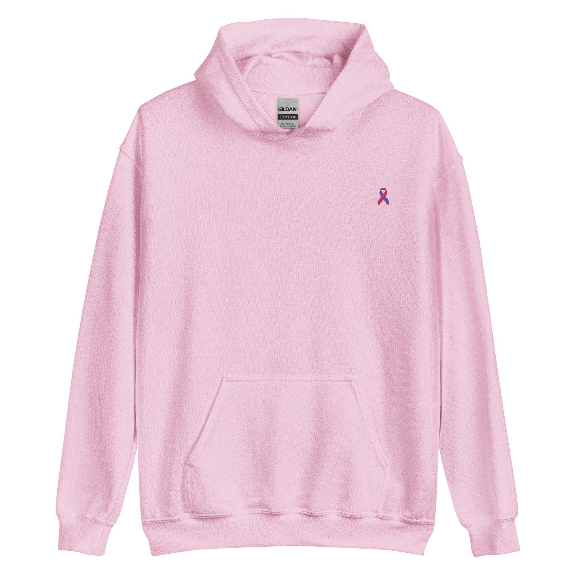 Purple & Pink Awareness Ribbon Embroidered Hoodie - Image 7