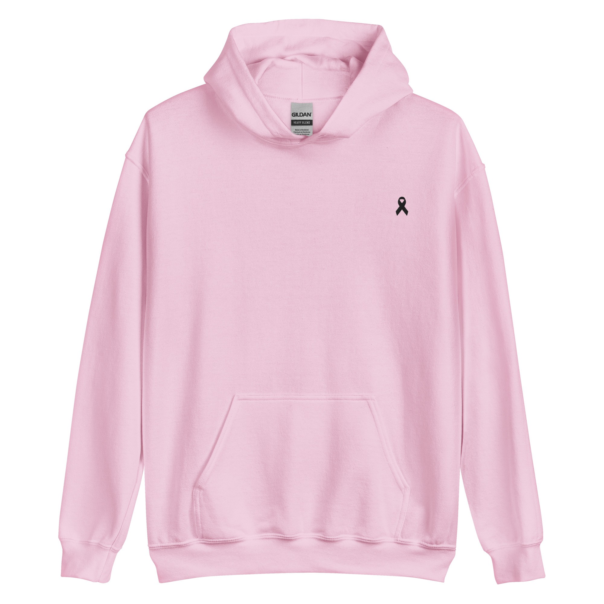 Black Awareness Ribbon Embroidered Hoodie - Image 6