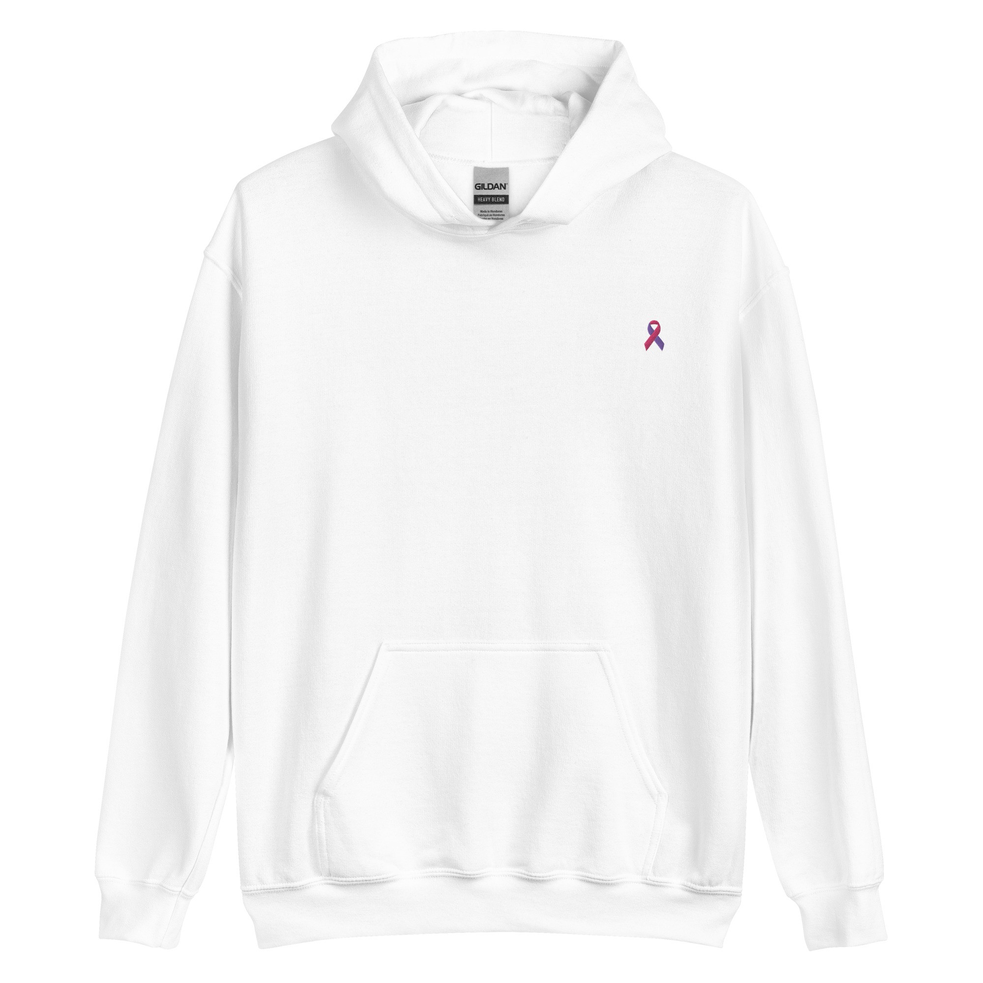 Purple & Pink Awareness Ribbon Embroidered Hoodie - Image 8