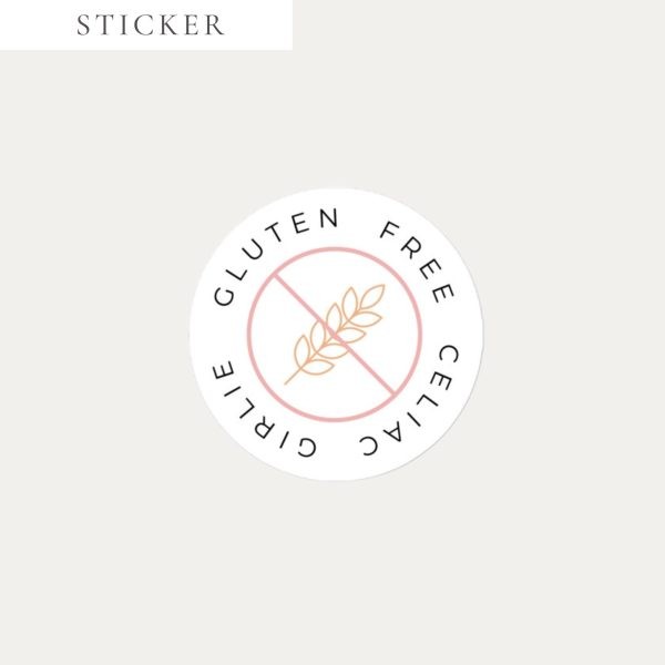 Gluten Free Celiac Girlie Sticker
