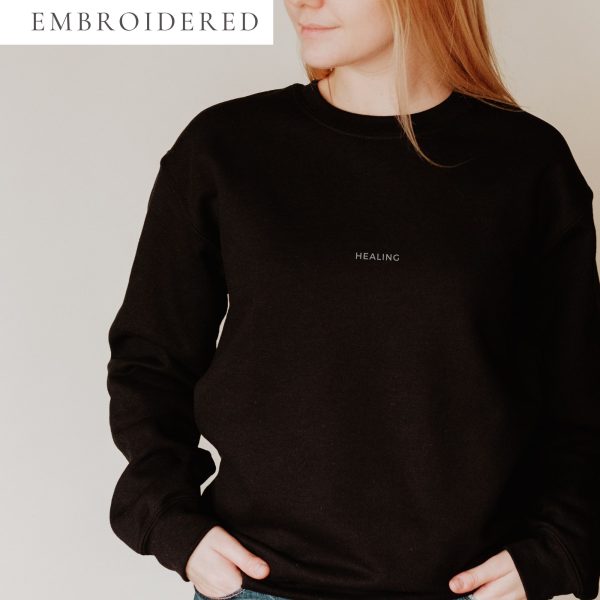 Healing Embroidered Crewneck