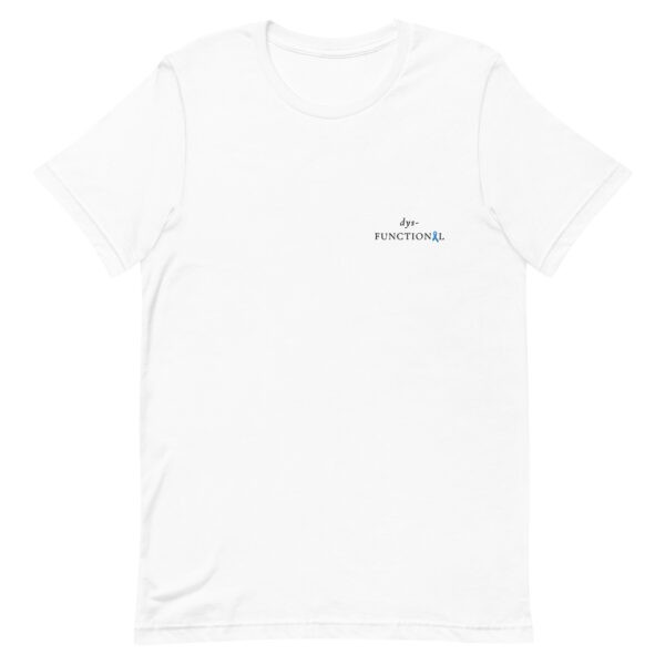 dys-FUNCTIONAL Podcast Collab Embroidered T-Shirt - Image 4