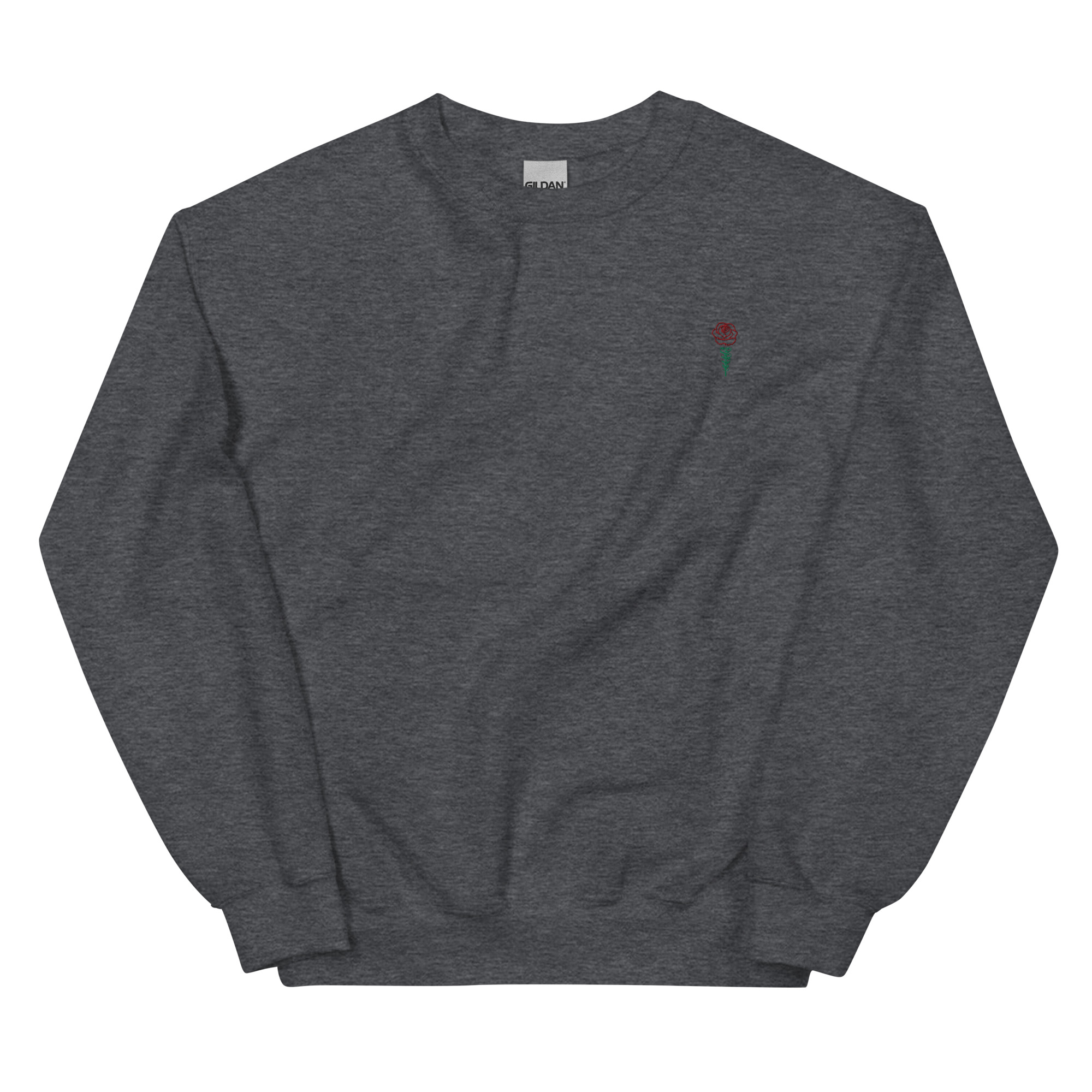 Nurse Emblem Maroon Rose Embroidered Crewneck - Image 3