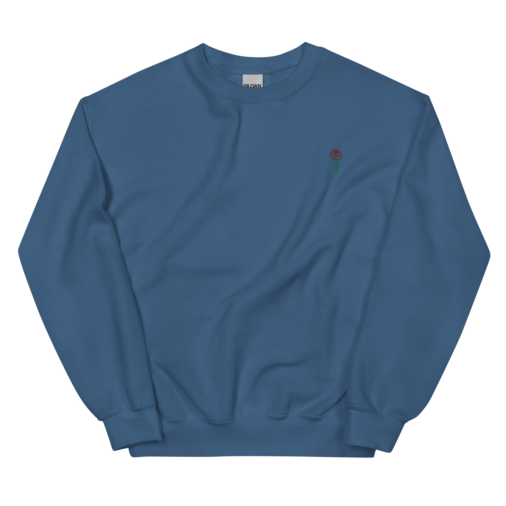 Nurse Emblem Maroon Rose Embroidered Crewneck - Image 4
