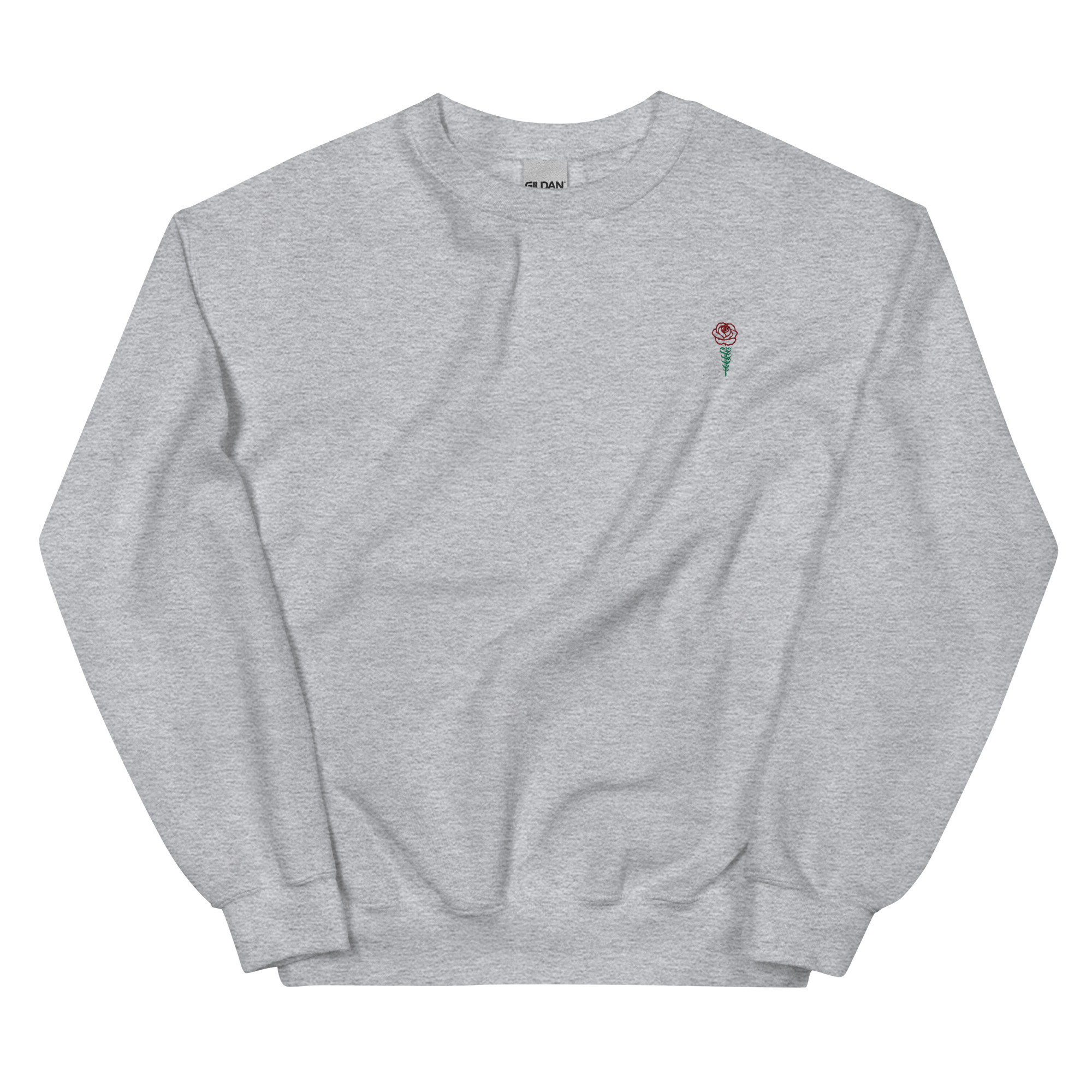 Nurse Emblem Maroon Rose Embroidered Crewneck - Image 6