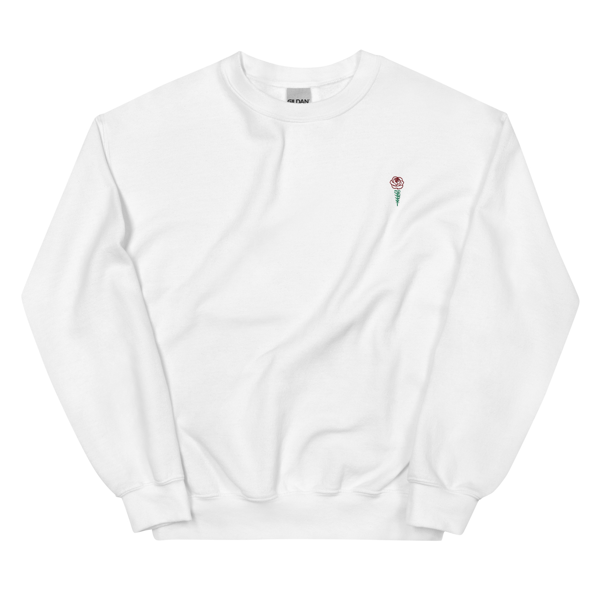 Nurse Emblem Maroon Rose Embroidered Crewneck - Image 8