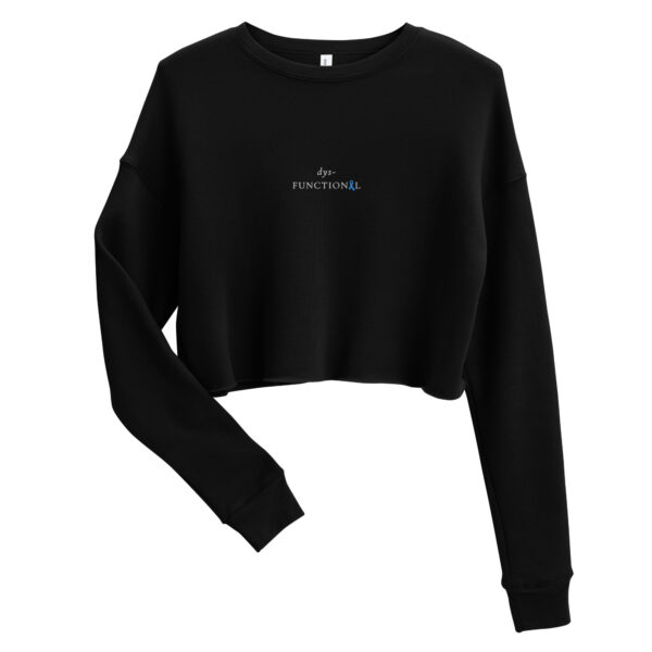 dys-FUNCTIONAL Dysautonomia Podcast Collab Embroidered Cropped Crewneck - Image 2