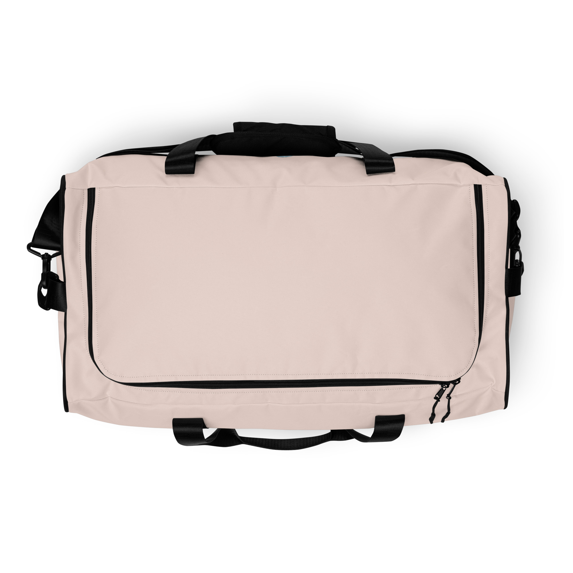 Pastel Floral Pink & Light Blue Awareness Ribbon Large Duffle Bag - Image 9