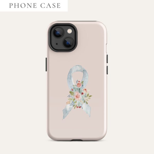 Pastel White Awareness Ribbon Tough Case for iPhone® In Pink