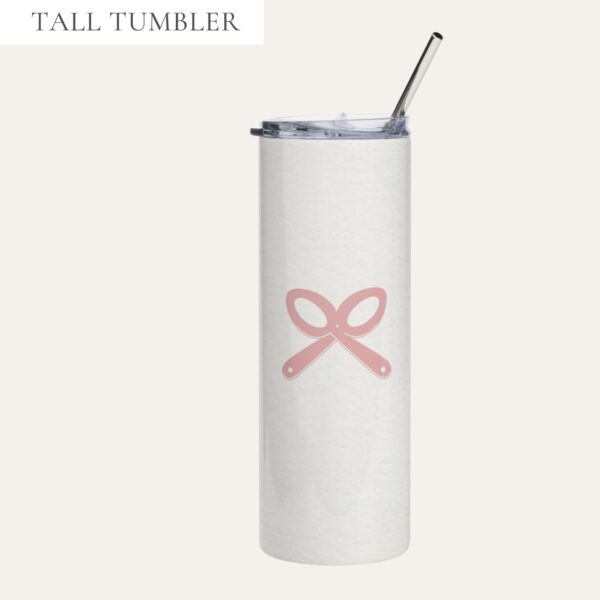 The Chronic Collective Pink Logo Stainless Steel Tumbler In Beige