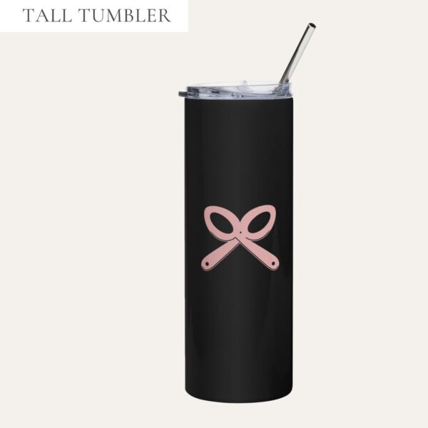 The Chronic Collective Pink Logo Stainless Steel Tumbler In Black