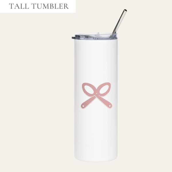 The Chronic Collective Pink Logo Stainless Steel Tumbler In White