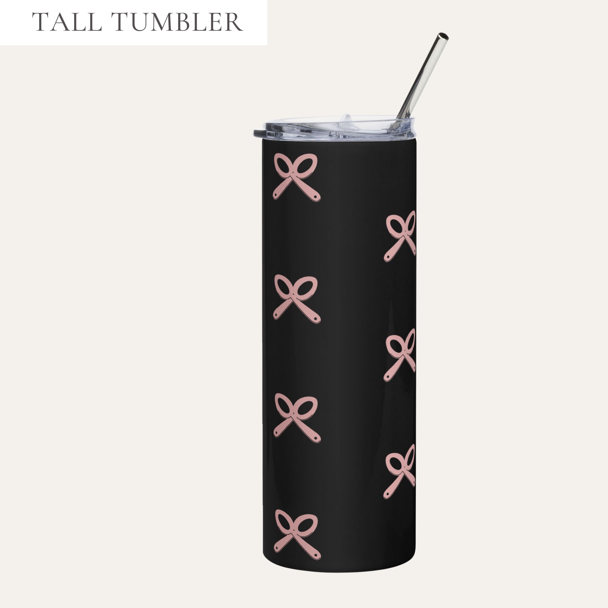 The Chronic Collective Pink Patterned Logo Stainless Steel Tumbler In Black