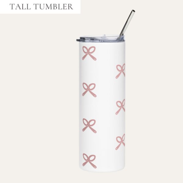 The Chronic Collective Pink Patterned Logo Stainless Steel Tumbler In White